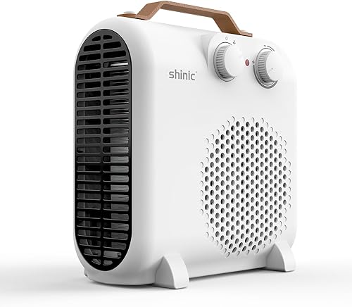 shinic Calentadores eléctricos portátiles para uso en interiores, ventilador de calentamiento rápido de 1500 W750 W para debajo del escritorio con