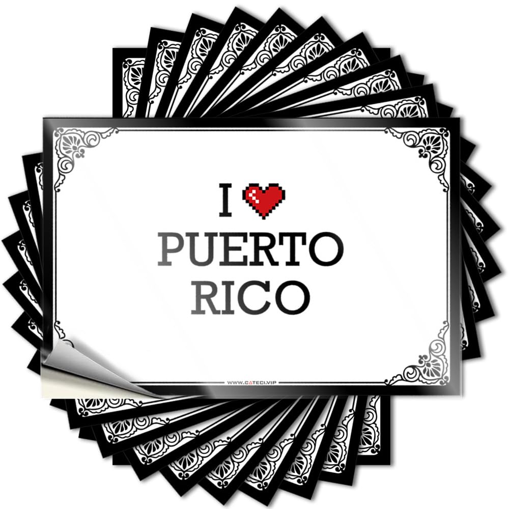 Quote Bookish Tent Accessories for Inside Wall I Love Puerto Rico - No Residue Decals for Girls(8X12CM)