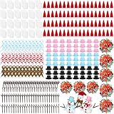 Barydat 72 Pack Snowman Craft Kit Christmas DIY Build Snowman Decorating Kit Modeling Clay Hats Buttons Scarfs Foam Balls Craft Supplies for Home Xmas Party