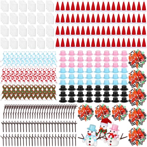 Barydat 72 Pack Snowman Craft Kit Christmas DIY Build Snowman Decorating Kit Modeling Clay Hats Buttons Scarfs Foam Balls Craft Supplies for Home Xmas Party by Barydat - Used condition - US$19.28