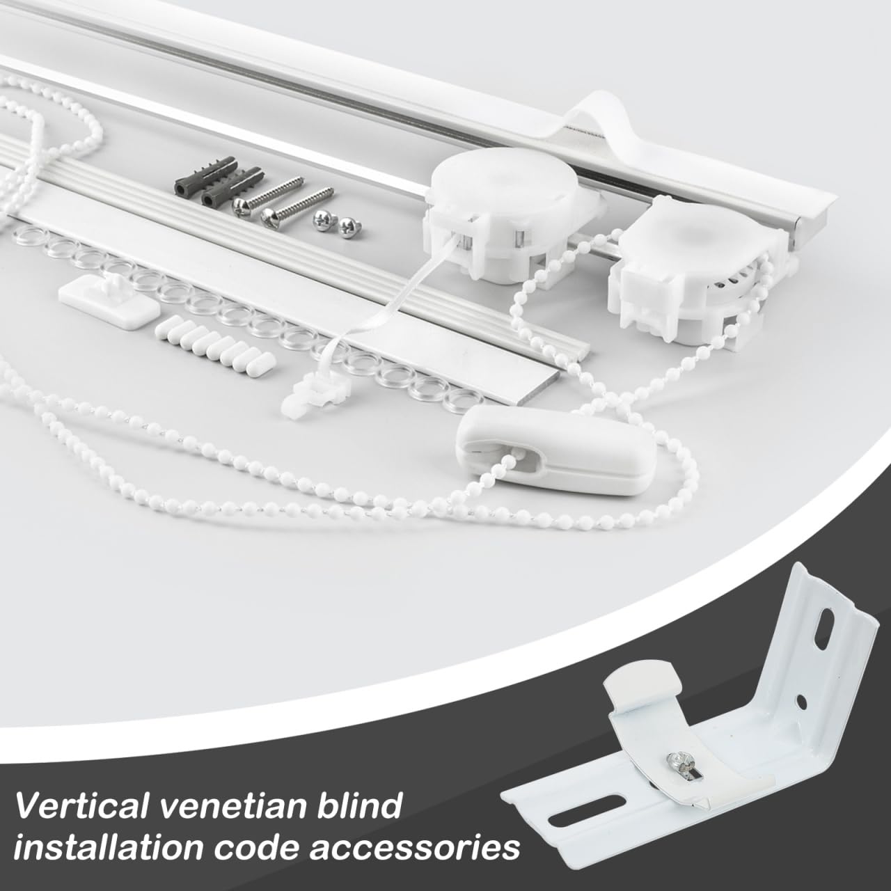 DOITOOL 8 Staffe A L Per Tende Verticali: Supporti A Clip In Ferro Per Binario Tende - Montaggio Senza Fori