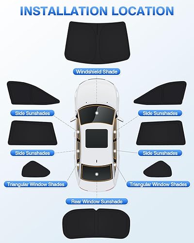 Miniatura 6 de Persianas de ventana para Toyota RAV4 2019-2025, accesorios para parabrisas laterales y traseros, protección de privacidad para camping, mantiene el