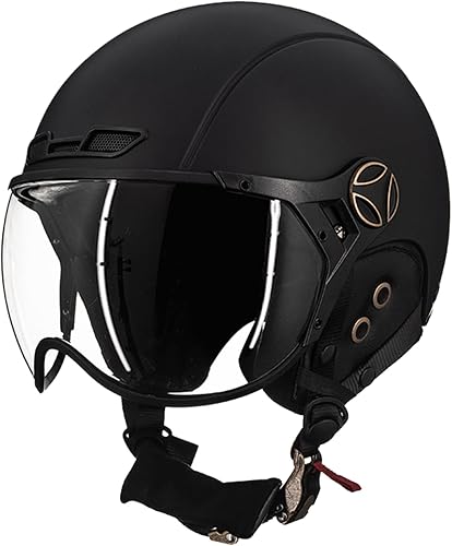 ILM Casco de bicicleta para adultos, casco de esquí, snowboard para hombres y mujeres, con visera extraíble, orejeras ASTM CPSC y CE Z102