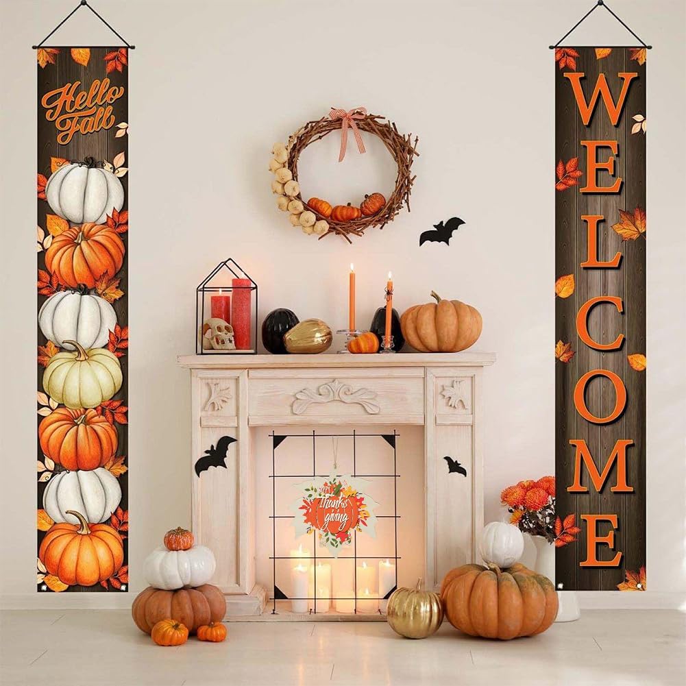 20Pcs 6.9" Wood Maple Leaves Wooden Craft Cutouts with Hemp Rope Thanksgiving Day Theme Autumn Unfinished Wood Pendant Hanging Ornaments Tags for Holiday Drawing Party DIY Decor Supplies