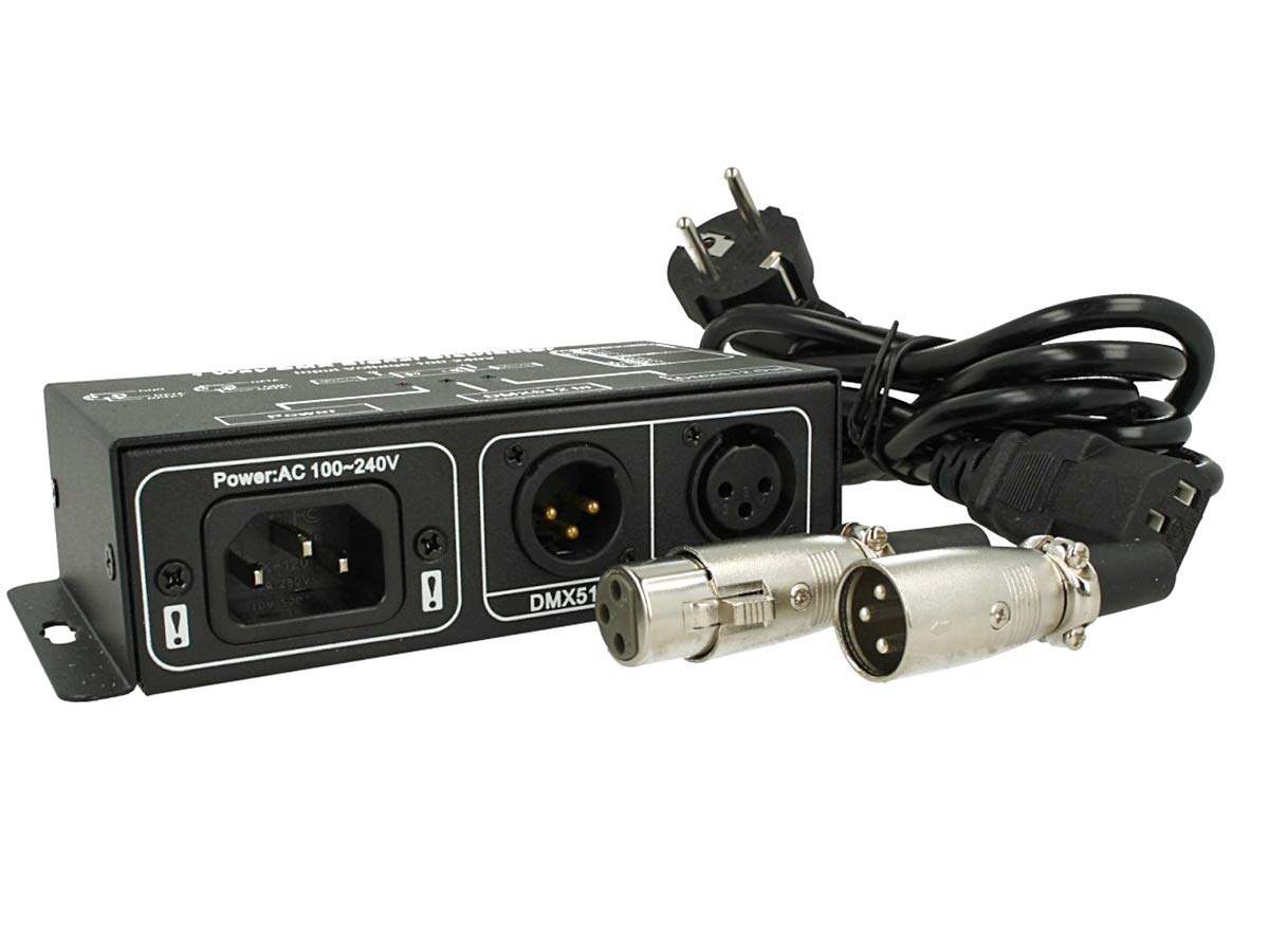 LEDLUX DD5121 Amplificatore Distributore Segnale DMX 512 Signal Distributor Mono Canale 220V DMX121
