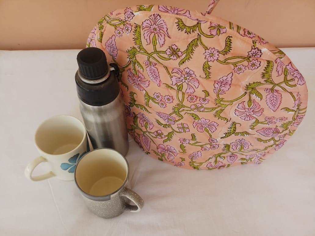 Fashionmart Mandala Tea Cozy Cover Light Pink Flower Winter Tea Cozy Cotton Tea Kettle Warmer Pot Cover Hot Coffee Cover Handamde Kitchen D�cor