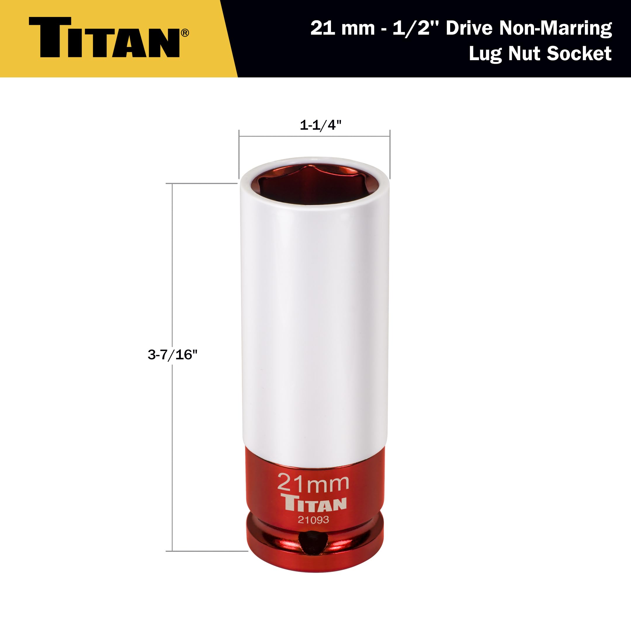 Amazon.com: Titan 21093 1/2-Inch Drive x 21mm Non-marring Impact