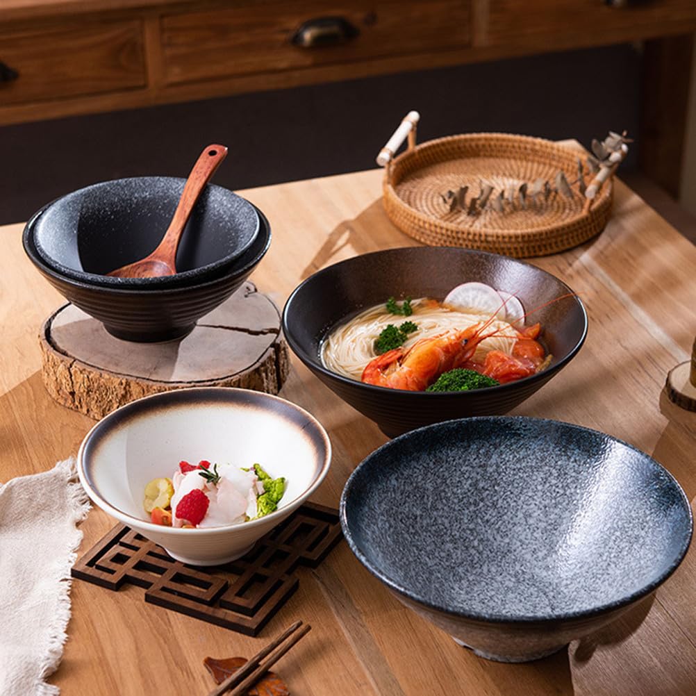 3 Stück Ramen Schüssel,Ramen Schüssel Keramik Set,Ramen Bowl Set 700/1050/1500Ml,Suppenschalen Rührschüsseln, Suppenschüssel Für Nudeln Getreide Salate