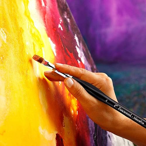 Miniatura 5 de Foxwood Pinceles de pintura en miniatura, juego de 15 pinceles de pintura de detalles finos para arte de precisión, figuras en miniatura o modelos a