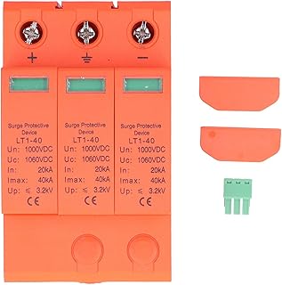 House overvoltage protection 3P 40kA 1000V DC low voltage arrester with telecommand, plug in module photovoltaic overvoltage protection 35 mm DIN rail mounting, LT1-40