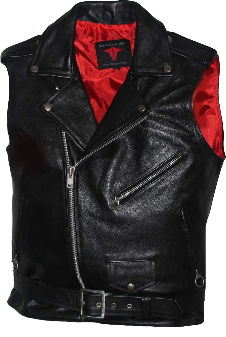 MataGear Zip Up Motorcycle Mens Leather 