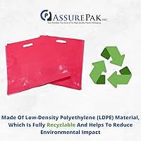 Vista 4 de ASSUREPAK Bolsas de mercancías troqueladas de LDPE - 500 bolsas - 12"x15" - 1.5 mil - Rosa - 1215DCPINK