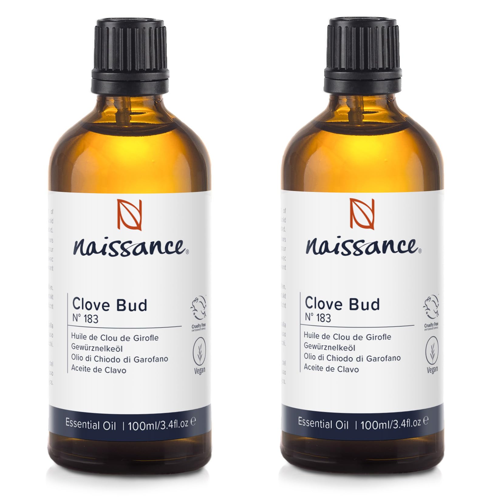 Naissance Gewürznelke (Nr. 183) 200ml (2x100ml) 100% naturreines ätherisches Nelkenöl