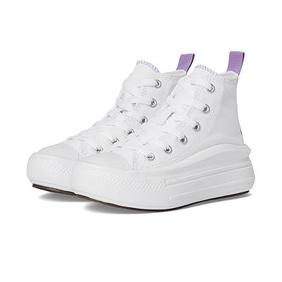 Converse Kids Chuck Taylor(r) All Star(r) Move Platform (Little Kid) Boys Shoes White/Pixel Purple/White 2