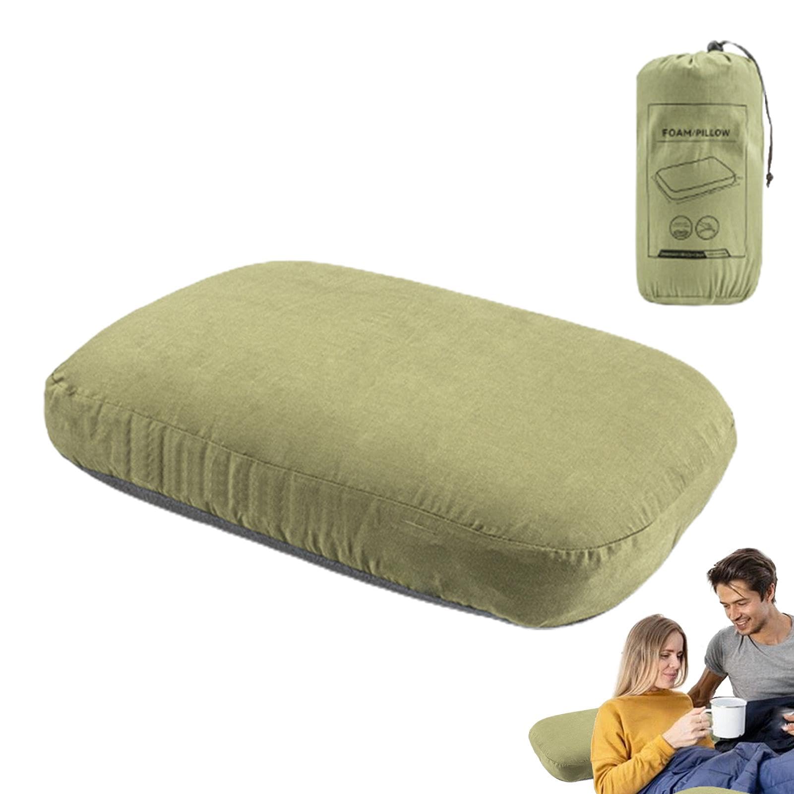 Oreiller De Backpacking Oreiller Compact, Ergonomique et Compressible, avec | Rebondissement Lent Housse Amovible Petit Lavable Respirant Compressible Camping Randonné