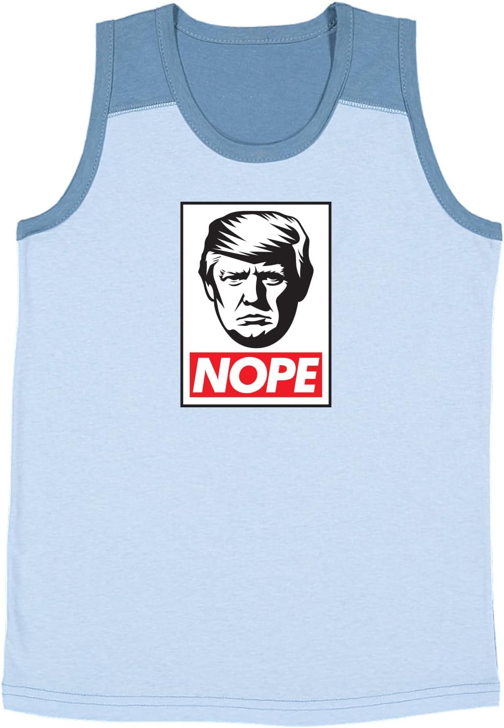 Haase Unlimited Nope - Anti Trump Political Protest Youth Contrast Back Tank Top