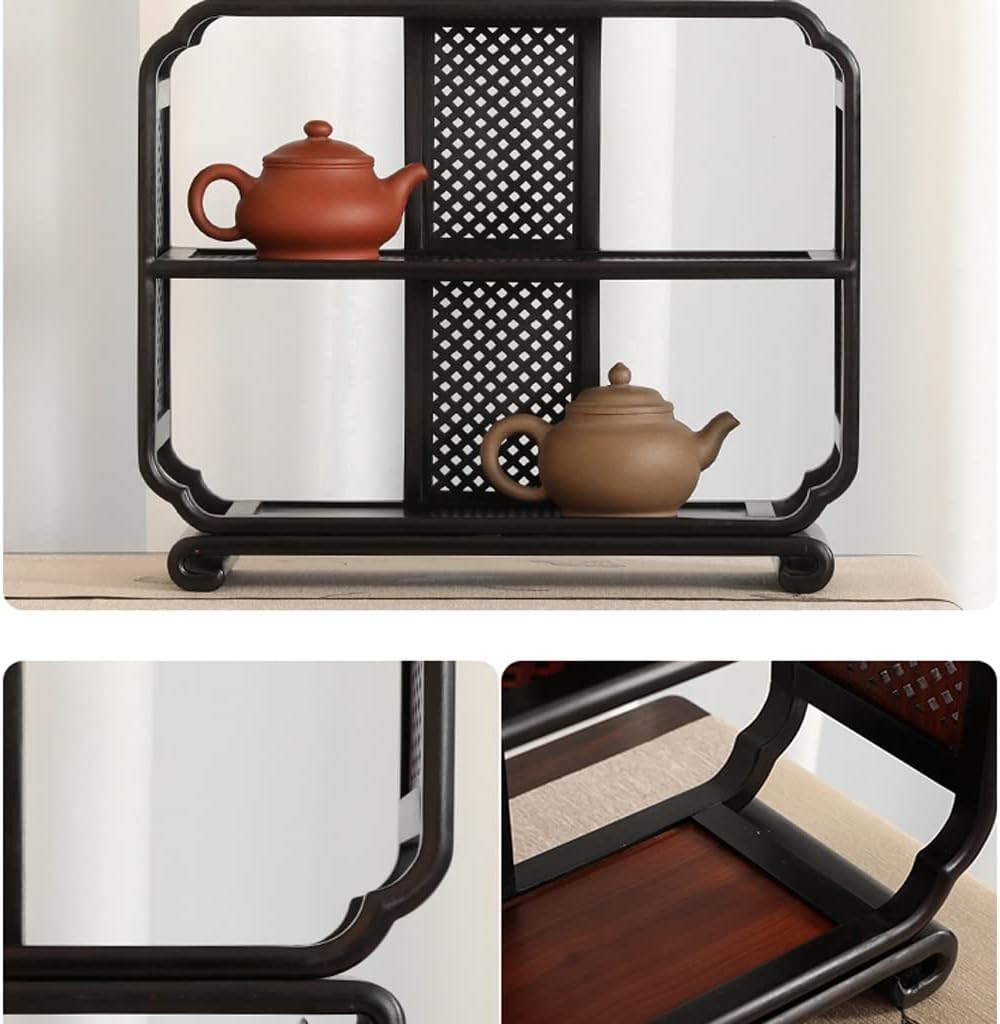 BABETT Bonsai Pedestal Vase Pedestal Stands Simple Tea Set Bonsai Stand Decoration Teapot Teacup Decoration Display Stand Home Display Rack Planter Stand Plant Holder (Color : A)