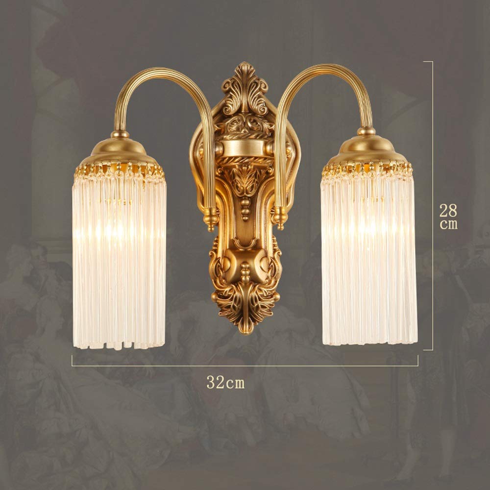 Lampada da parete Villa Sconce di lusso moderna in cristallo Apparecchi in ottone Illuminazione Camera Art Decor Sala pranzo Corridoio Living Hotel Decorazione apparecchio