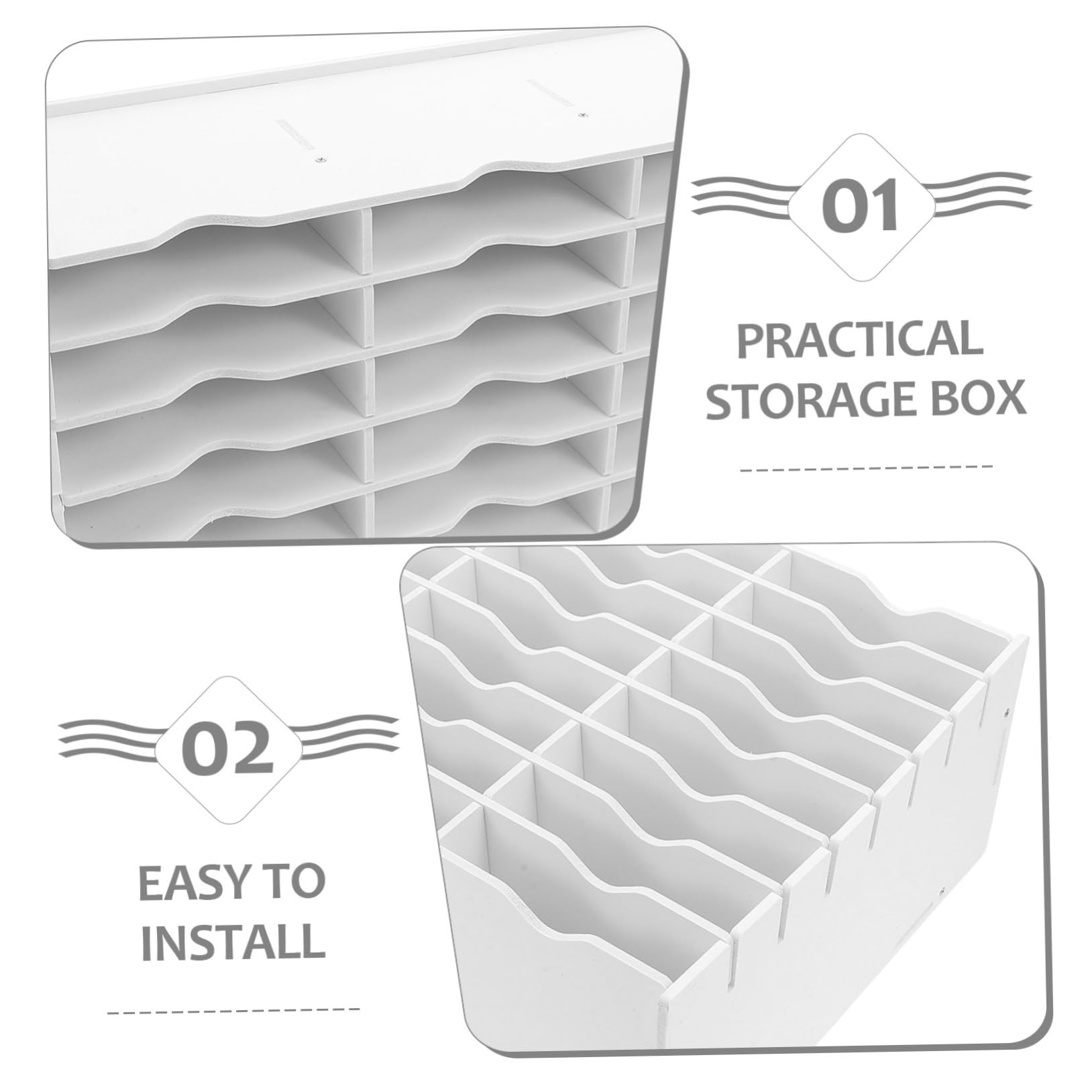 Angoily Organizer da Scrivania con Scomparti Scatola Documenti e Supporto per Tampone Contenitore Versatile per Ufficio e Hobby Domestici Struttura Compatta e Resistente in Plastica