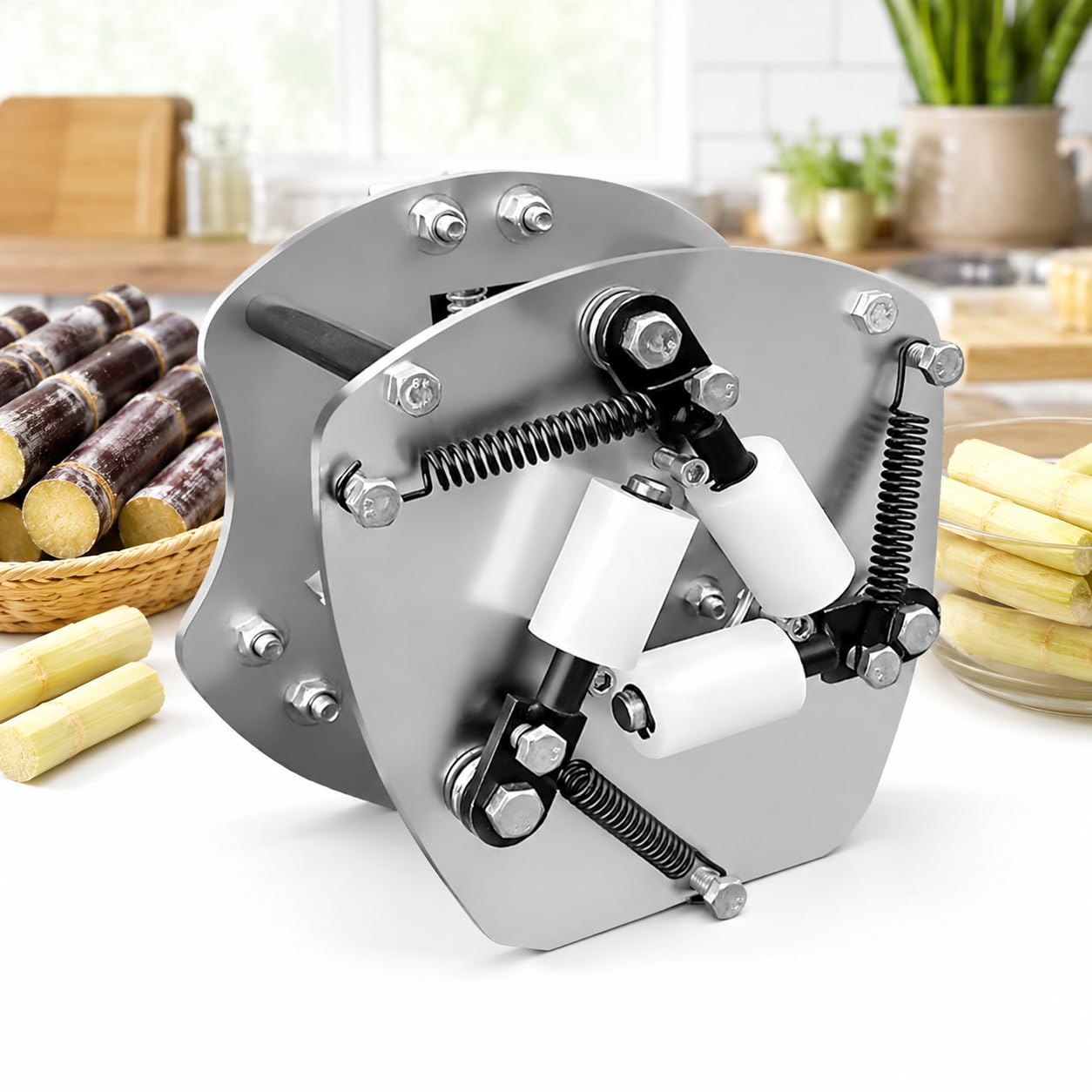 TsoLay Manual Sugarcane Peeler, Mini Sugar Cane Peeler Peeling Machine with Stainless Steel Material, High Efficiency, Easy To Operate for Coconut, Pumpkin, Winter Claw, Taro, Pineapple