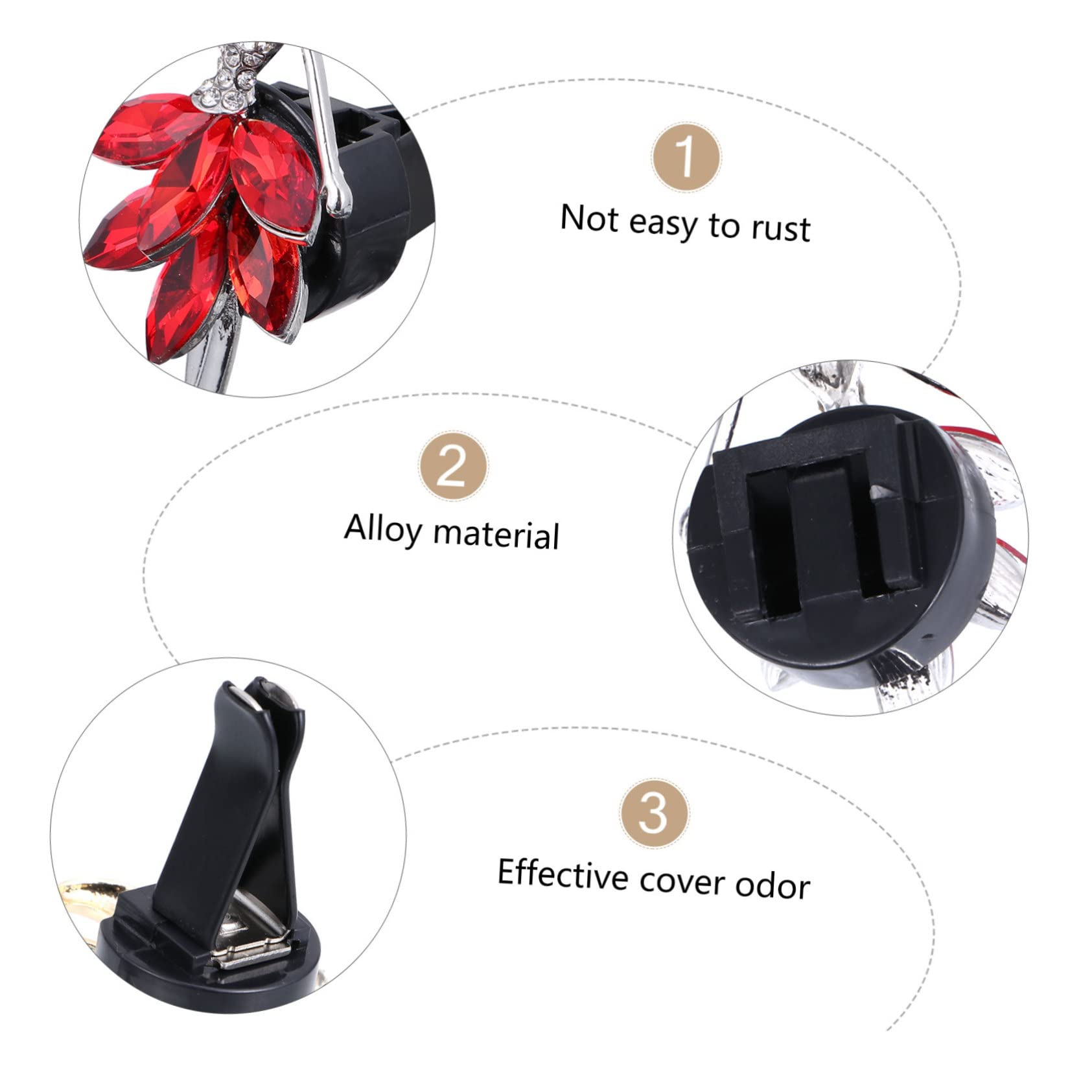 SOLUSTRE 3 Set Di Clip Per Profumo Per Auto in Metallo A Forma Di Ragazze Diffusore Per Auto Diffusore Di Odori Clip 2 Pezzi * 3