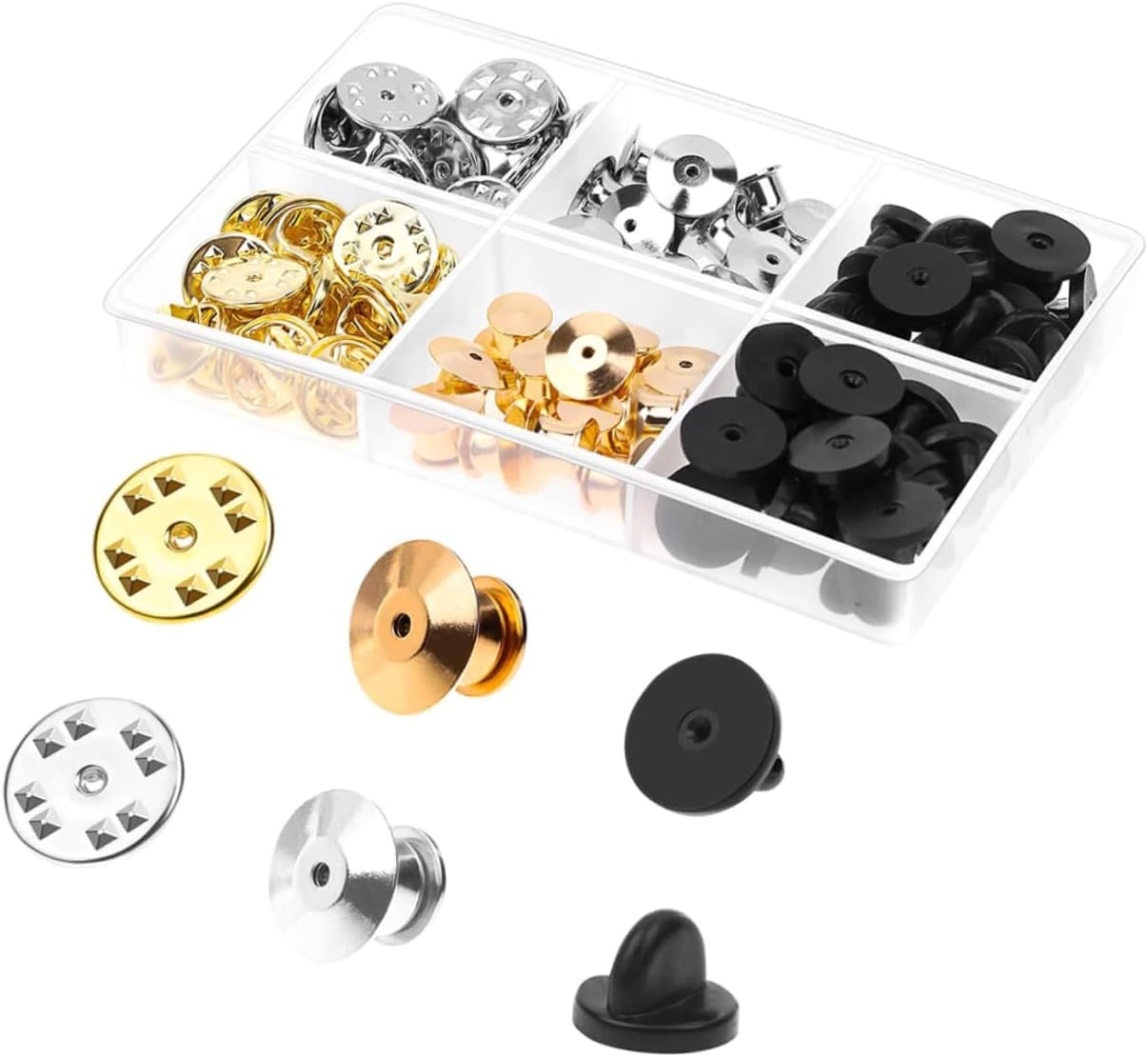 Lapel Pin Backs and Clutches Safety Backs for Crafts and Jewelry Making