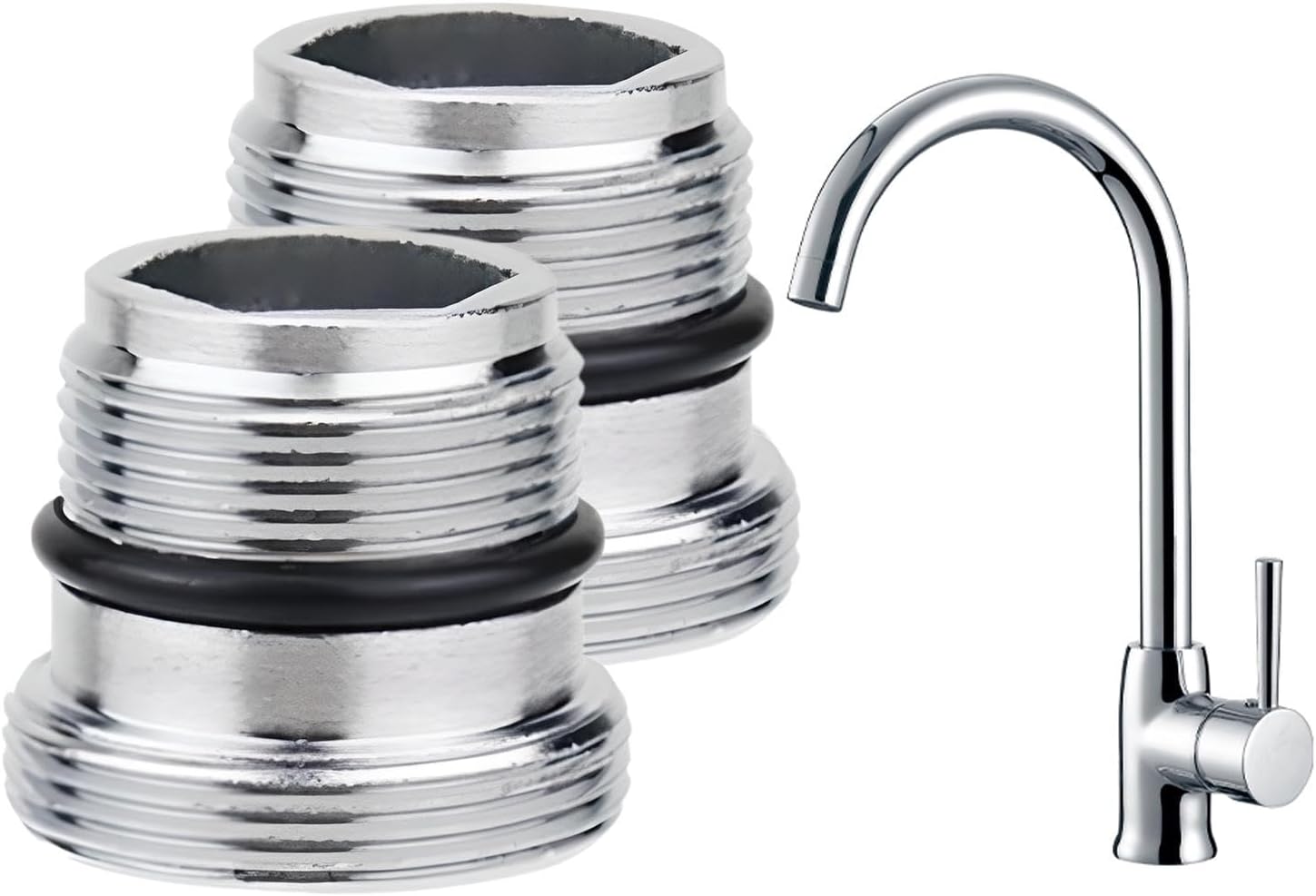 Kit De 13 Piezas De Grifo Con Rosca Macho M24 Y Hembra M22. Aireador Universal Antical. De Latón