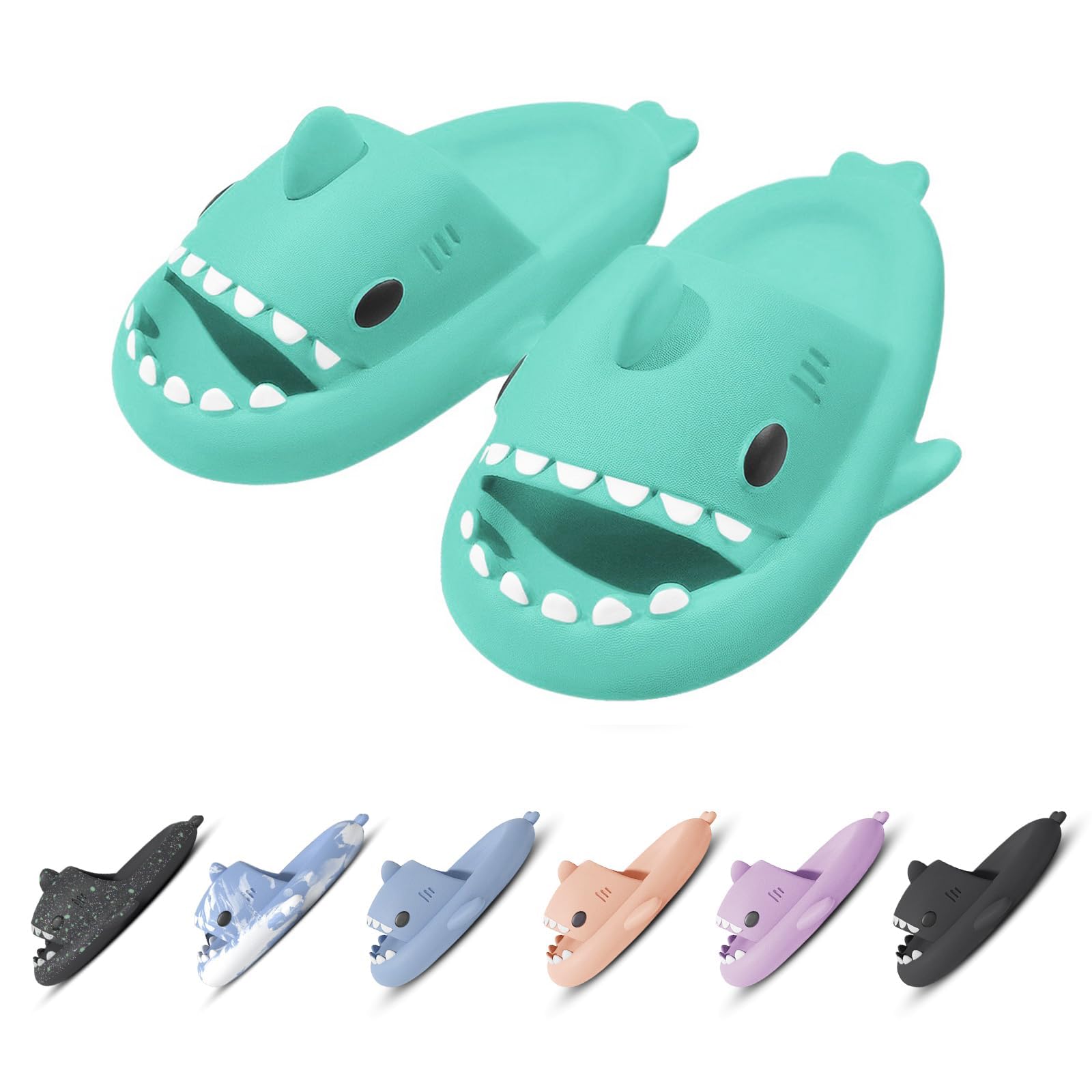 OEAK Chanclas Tiburon Niños Adultos Sharky Chanclas Mujer Hombre Verano Casa Comodas Chanclas Playa Mujer Antideslizantes Zapatillas Tiburon Piscina Ducha Originales Divertidas