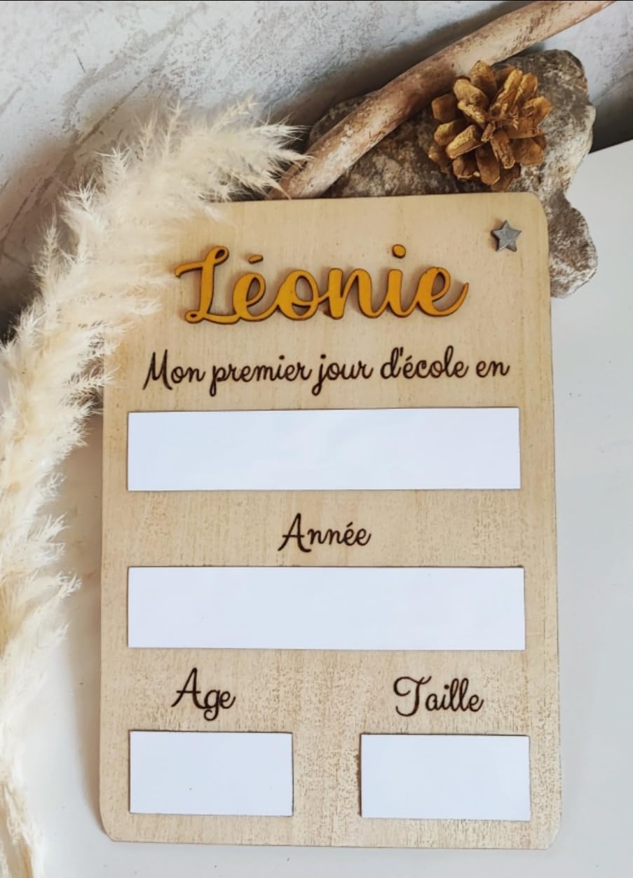 Pancarte rentrée scolaire, photo souvenir (Jaune)