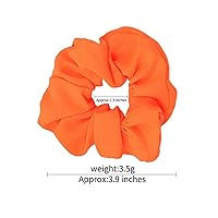 Vista 2 de Coleteros de neón para cabello de los años 80 y 90, 4 piezas de satén de seda para el cabello, bandas elásticas para el cabello, bandas elásticas