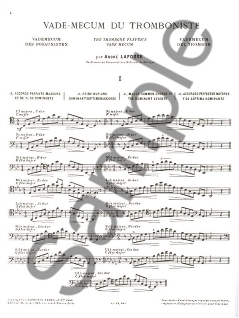 Andre lafosse: the trombone player's vade mecum (trombone)