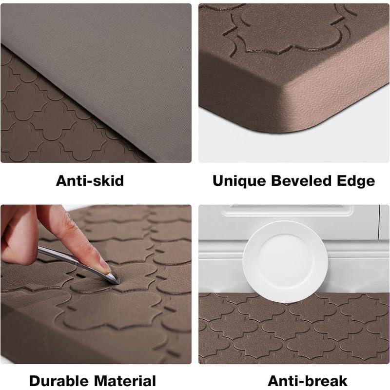 HomeCloud 1.2 cm Anti-Fatigue Floor Mat, Brown, 44x120 - Image 4