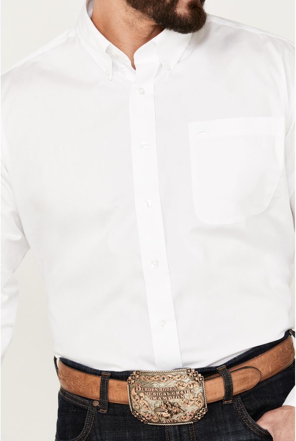 Cinch Men's Classic Fit Long Sleeve Button One Open Pocket Solid Basic - Image 3