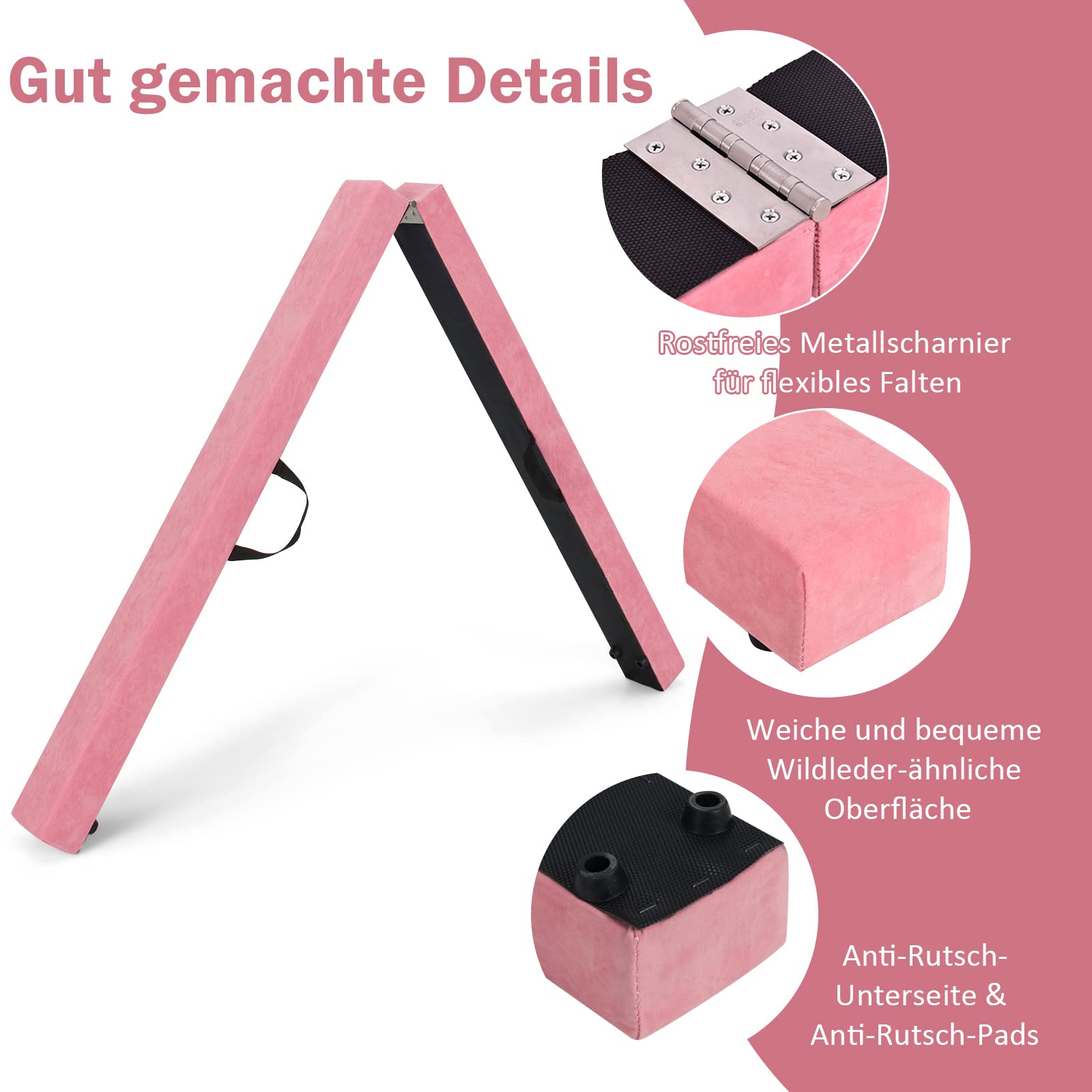 GOPLUS Barra de Equilibrio Plegable, 210 x 10 x 6,5 cm
