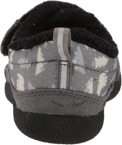 Vista 3 de KEEN Pantuflas Howser unisex para niños, de envoltura baja, informales, cómodas y duraderas, Steel GreyStar White