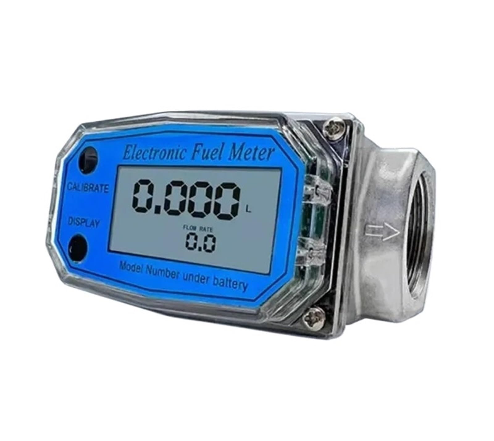 QfUxYYSLD 1 Inch Turbine Flow Meter with Display for Industrial Liquid Measurement High Accuracy Electronic Flow Counter