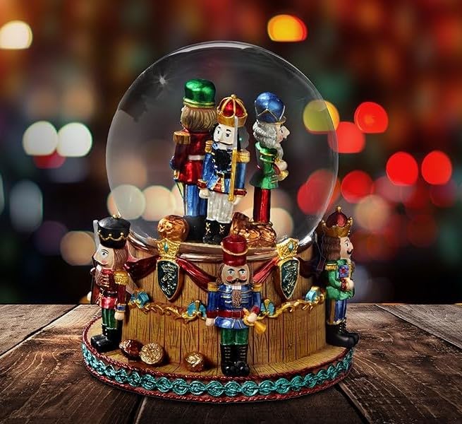 Christmas Nutcracker Soldiers Snow Globe by The San Francisco Music Box Company