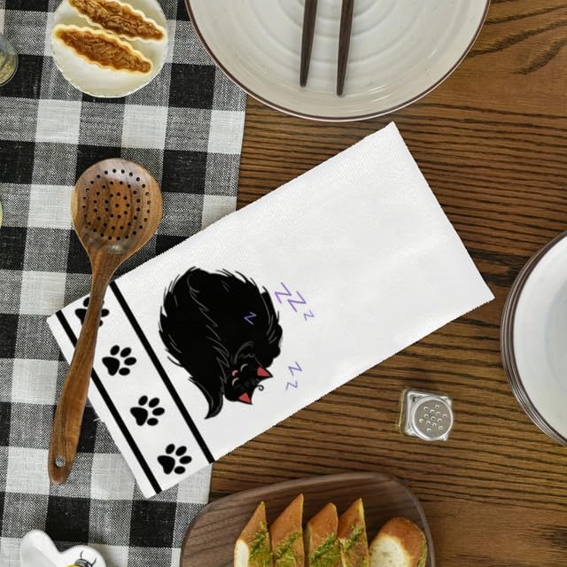 Miniatura 9 de Ymaotrade Toallas de cocina negras para perros, toallas de mano para mascotas, paños de microfibra de secado rápido para cocina, toallas de mano con