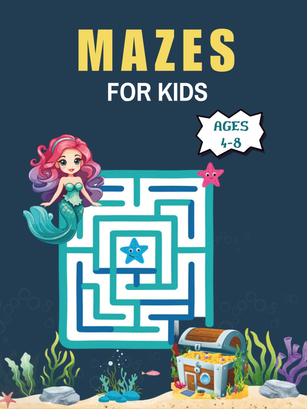 Mazes for Kids Ages 4-8: Fun Activity Puzzle Book for Kids