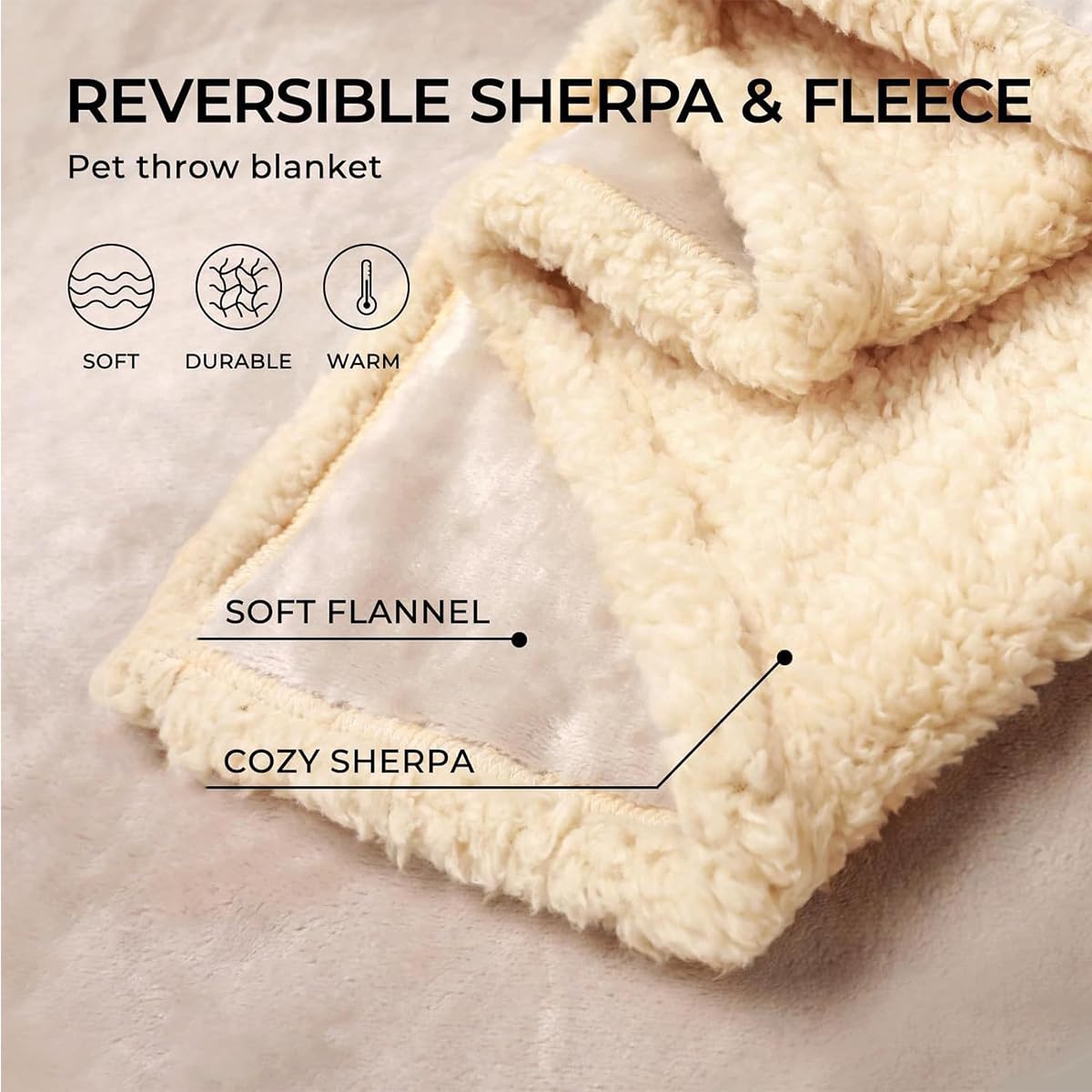Lot de 2 couvertures imperméables en polaire sherpa pour animal de compagnie de petite et moyenne taille – Couverture en flanelle apaisante pour chien (rose, 216 x 216 cm)