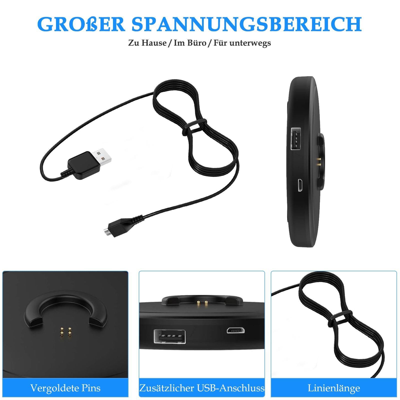 für Bose SoundLink Revolve Ladeschale Ladestation Netzteil kompatibel mit Bose SoundLink Revolve + II/SoundLink Revolve Plus/SoundLink Revolve+ Ladedockkabel Ladekabel