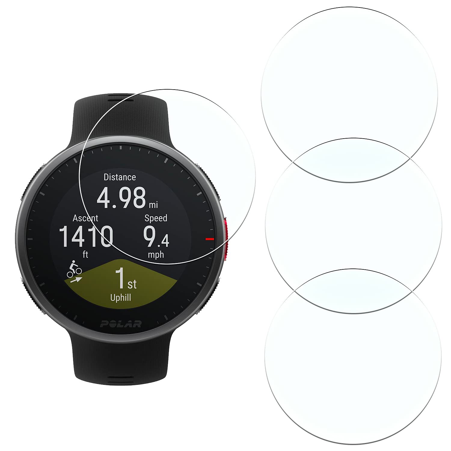 Savvies 3x Smart Glass – Hybrid Glass Pellicola in vetro 9H per Xcoast X-Watch Siona 2