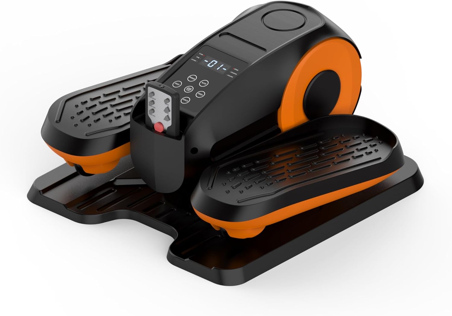 Under Desk Elliptical Machine – Electric Ellipse Leg Exerciser with 3 Auto Modes, 12 Speed Levels & 30-Min Timer, Forward/Reverse Motion – Quiet Portable Seated Pedal Exerciser for Home Office