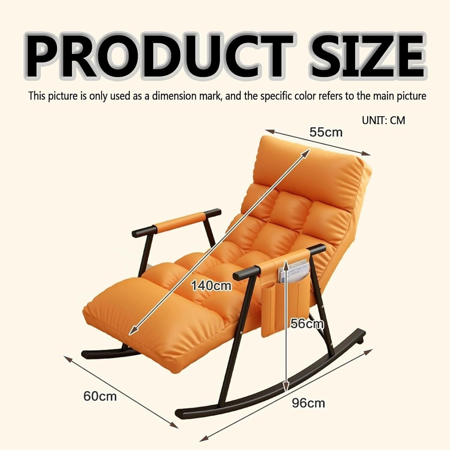 Ergonomiczny fotel bujany z amortyzowanym siedziskiem, oddychający fotel z tkaniny, do salonu, wygodny fotel wypoczynkowy z podłokietnikami, stylowy design