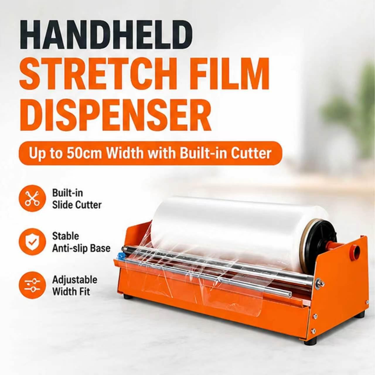 Dispenser di Film Estensibile Portatile, fino a 50cm di Larghezza