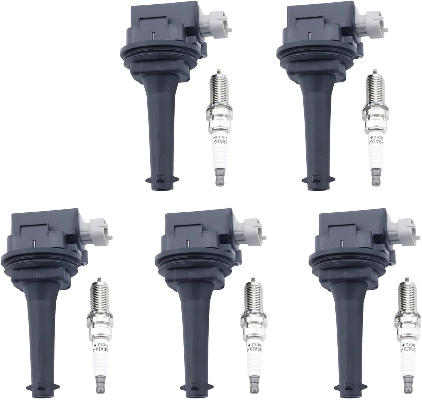 Ignition Coil Spark Plug Kit Compatible With VOLVO S40 S60 S80 V40 V50 V60 V70 C30 C70 XC60 XC70 FORD FOCUS MONDEO S-MAX 30713417 1371601(10PCS)