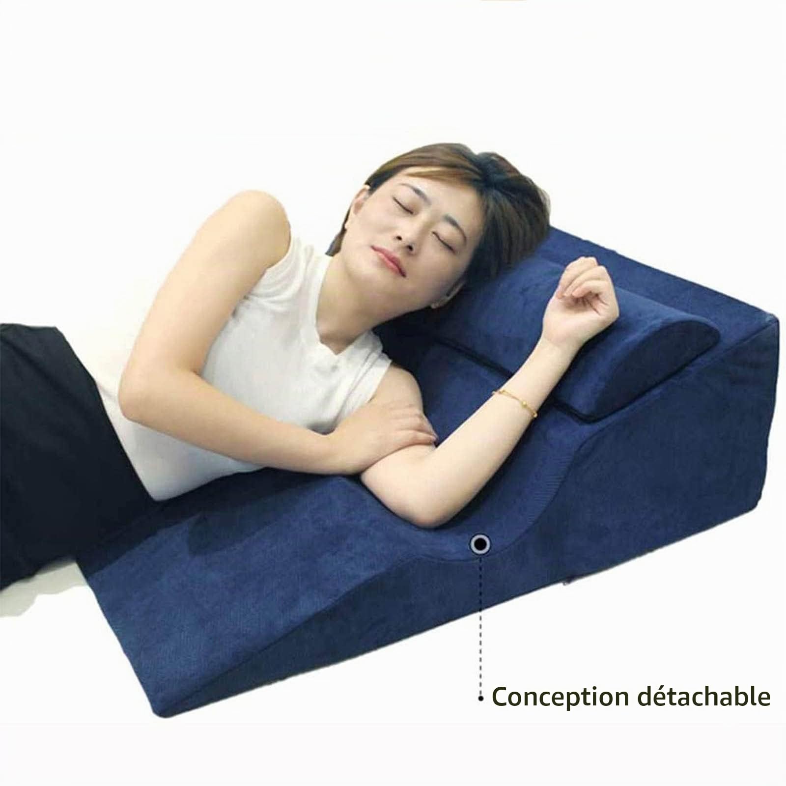 QARIDO Coussin Anti Reflux gastrique, Oreiller de Mousse de cale Anti-Reflux Polyvalent, pour Le Soutien de Dos de soulagement de Douleur d'adultes