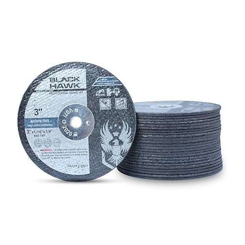 Miniatura 6 de BHA Ruedas cortadas de metal y acero inoxidable para amoladoras de troquel, 4 "x 1/16" x 3/8" - Paquete de 25