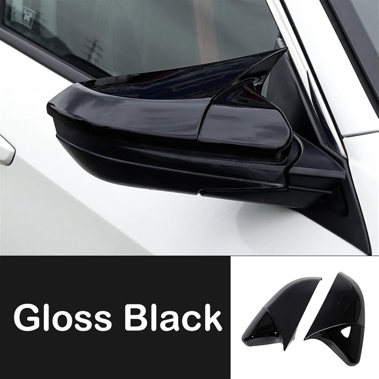 Compatible For Civic 10th 2016 2017 2018 2019 2020 Rearview Side Mirror Cover Wing Cap Exterior Door Rear View Case Trim Carbon Fiber (Color : Carbon fibre)