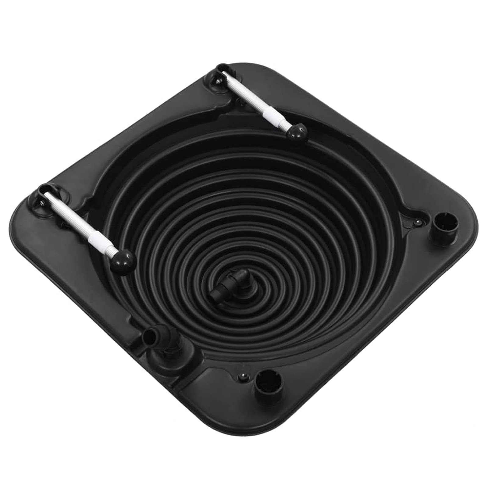 Solarne grzejniki basenowe, 5 szt., 75 x 75 x 36 cm, HDPE, aluminium, solarny ogrzewacz kopułowy, odporny na promieniowanie U, do basenu nad ziemią, pojedynczy grzejnik wody ze złączami węża